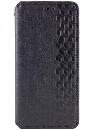 Кожаный чехол-книжка getman cubic (pu) для xiaomi redmi 13c / poco c65 черный