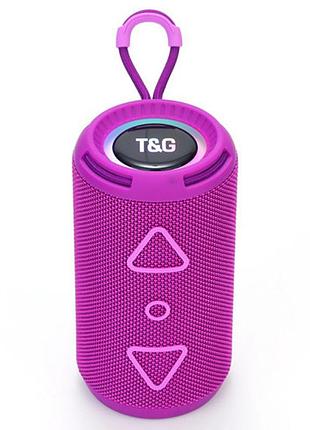 Bluetooth-колонка с rgb подсветкой, speakerphone, радио, purple