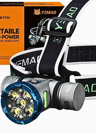 Налобный фонарь yemao,, аккумулятор mah), с красным светом