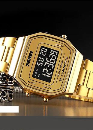 Часы наручные skmei, gold-black 3