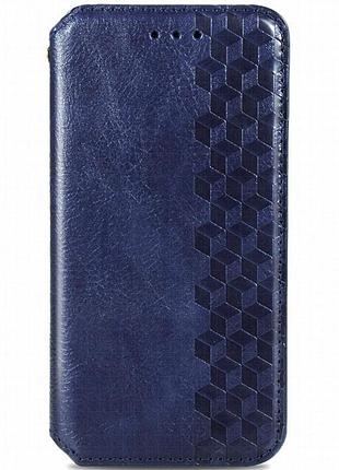 Кожаный чехол-книжка getman cubic (pu) для xiaomi mi 11 синий