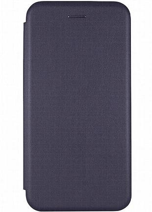 Кожаный чехол-книжка classy для samsung galaxy a23 4g темно-синий