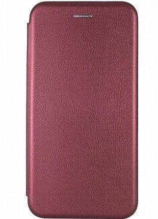 Кожаный чехол-книжка classy для xiaomi poco x5 pro 5g / redmi note 12 pro 5g бордовый