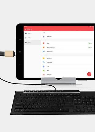 Otg переходник usb type-c - usb 3.0 адаптер серый 3