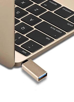 Otg переходник usb type-c - usb 3.0 адаптер серый 5