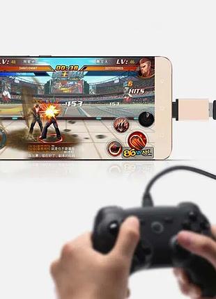 Otg переходник usb type-c - usb 3.0 адаптер серый 6