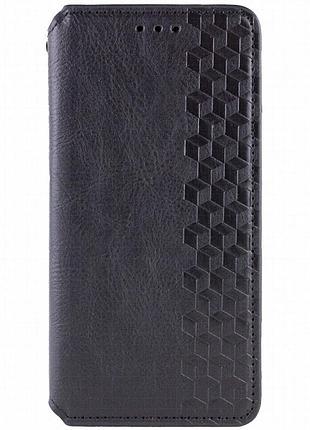 Кожаный чехол-книжка getman cubic (pu) для xiaomi redmi 13 4g / poco m6 4g черный