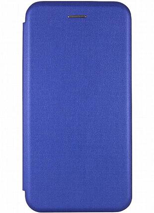 Кожаный чехол-книжка classy для motorola moto g75 5g синий