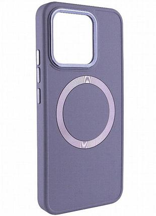 Tpu чехол bonbon metal style with magnetic fit для xiaomi 14 pro серый / lavender