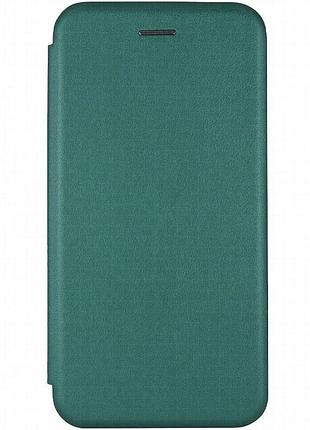 Кожаный чехол-книжка classy для xiaomi redmi note 14 pro 4g зеленый