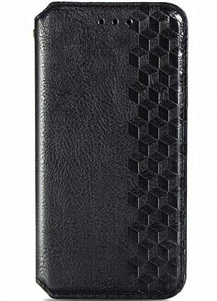 Кожаный чехол-книжка getman cubic (pu) для samsung galaxy a51 черный