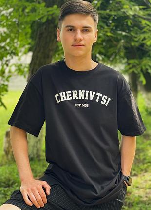 Черная футболка "chernivtsi" s