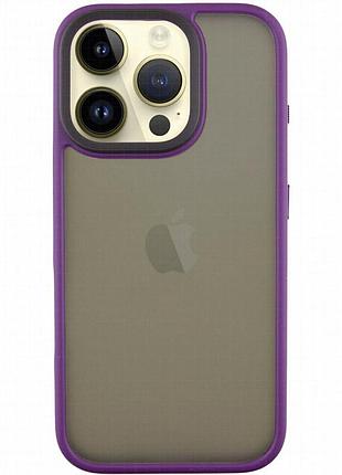 Tpu+pc чехол metal buttons для apple iphone 16 pro max (6.9") темно-фиолетовый / dark purple