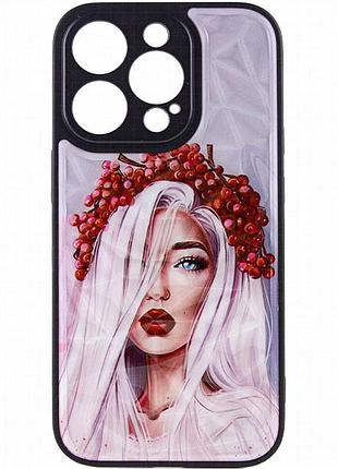 Tpu+pc чехол prisma ladies для apple iphone 14 pro max (6.7") ukrainian girl
