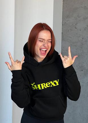 Худі чорне "shrexy" xs, біле