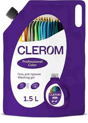 Гель для стирки 1,5л professional color дой-пак тм clerom
