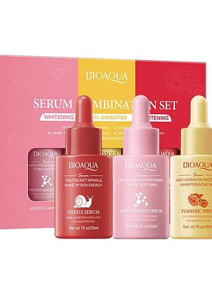 Набор сывороток для лица bioaqua serum combination set (3*30мл)