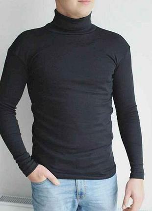 Гольф черный батал на флисе арт.023 р.6xl тм osm