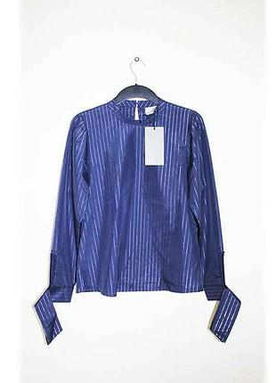 Рубашка полосатая женская р.m (укр.46) темно-синяя 137b-hh217200b тм vero moda