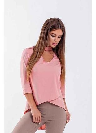 Блузка з чокером арт.5007, пудра р.42 тм mio karo
