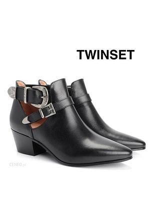 Казаки ботильйони шкіра twinset