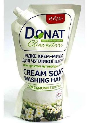 Крем-мило рідке 1л дой-пак ромашка clean nature тм donat