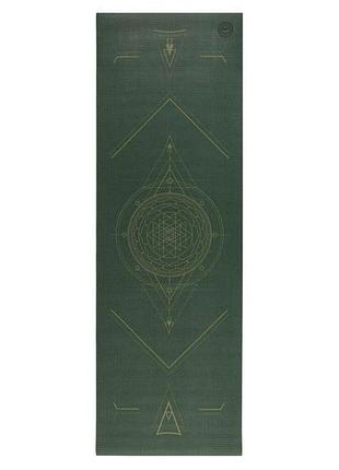 Килимок для йоги bodhi leela yantralign - янтра forest green 183x60x0.45 см