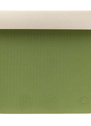 Коврик для йоги tpe flow bodhi 183x60x0.5 см оливковый/песочный