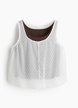 Новий двошаровий топ h&amp;m plumeti vest top — s