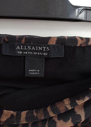 Юбка миди в леопардовый принт allsaints. 8