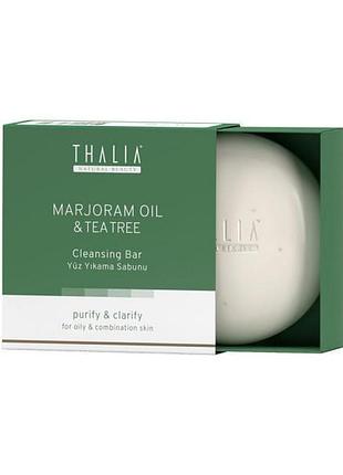 Глубокоочищающее мыло с майораном и чайным деревом thalia 110 г