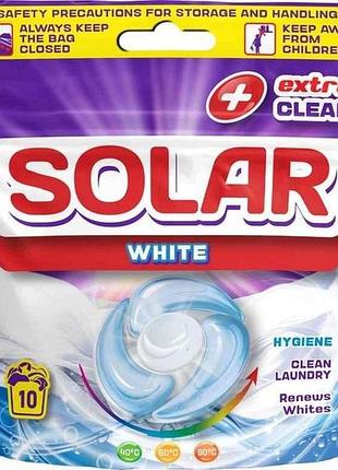 Капсулы для стирки 10шт white белые вещи тм solar