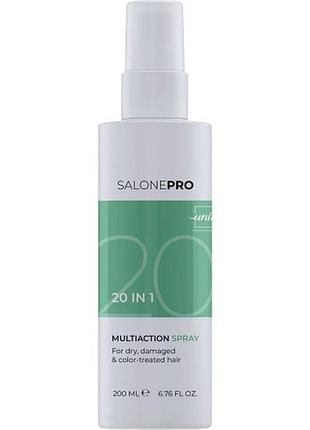 Мультифункциональный спрей для волос 20в1 unic salone pro multiaction spray 20in1, 200 мл