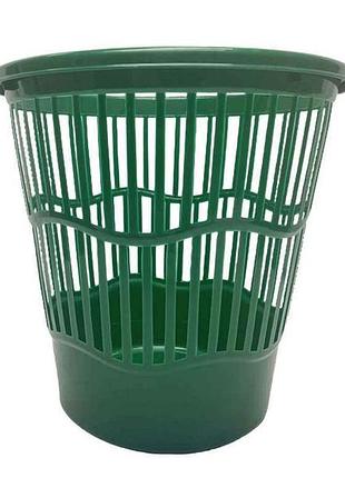 Мусорник 12л зеленый пластик тм al-plastik