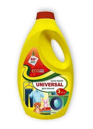 Средство для стирки 3л жидкое universal тм экологическое экономное