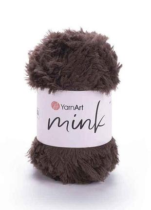 Пряжа mink коричневый 100% полиамид 75м 50г арт.333 10шт/уп тм yarnart