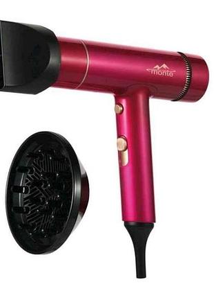 Фен 2000вт мт-5230 220-240v, 50/60hz, концентратор, 2шв. тм monte