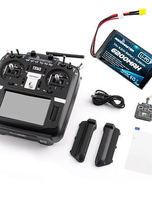 Пульт radiomaster tx16s mkii 4in1 m2 з акумулятором 2s li-po radiomaster (1 x 6200маг)