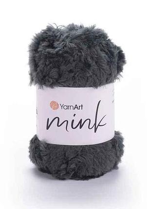 Пряжа mink сірий 100% поліамід 75м 50г арт.343 10шт/уп тм yarnart