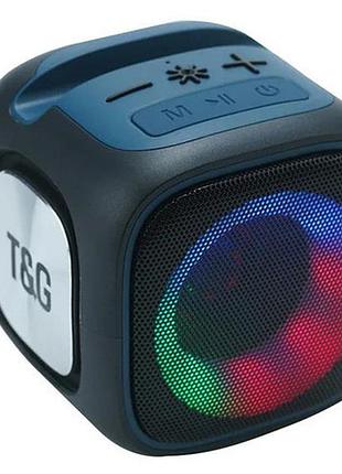 Bluetooth-колонка с rgb подсветкой, speakerphone, радио, black