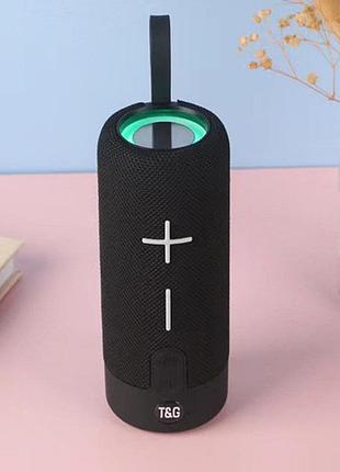 Bluetooth-колонка с rgb подсветкой, speakerphone, радио, black
