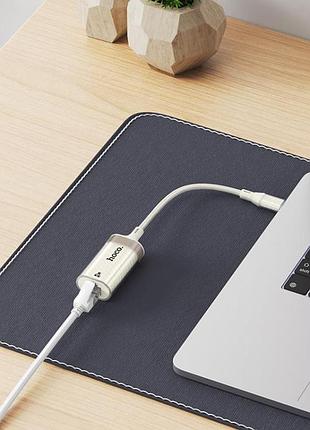 Кабель-перехідник hoco crystal type-c ethernet mbps) apricot ( ) 7
