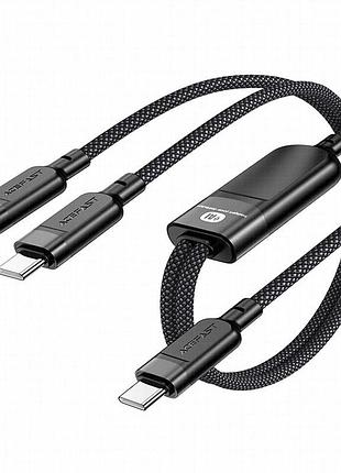 Дата кабель acefast c5-11 usb-c to 2xusb-c 100w (1.2m) black