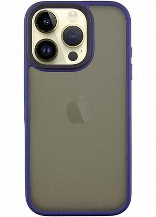 Tpu+pc чехол metal buttons для apple iphone 16 pro (6.3") синий / navy blue