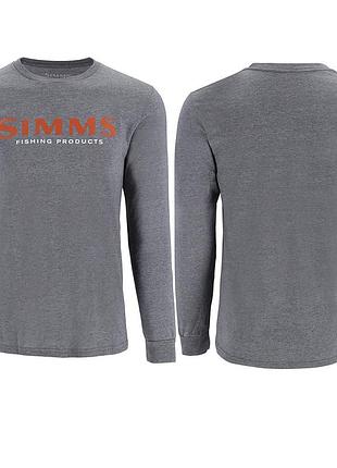 Реглан simms logo shirt ls athletic heather xxl (13626-1099-60)