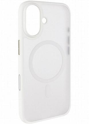 Tpu+pc чехол blueo skin friendly frosted with magnetic fit для apple iphone 17 (6.3") белый / white