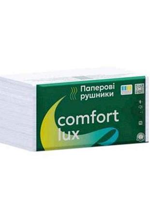 Полотенце бумажное 150шт 2 слоя v-состав белое тм сomfort lux
