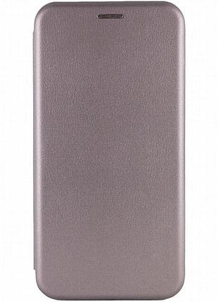 Кожаный чехол-книжка classy для motorola moto g75 5g серый