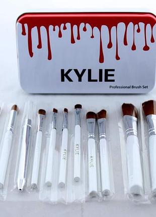 Kylie пензлик для макіяжу make-up brush set білий 12 шт (160 шт)