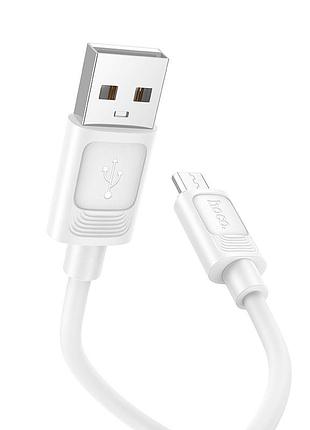 Кабель hoco benefit silicone charging data cable micro white ( ) 4